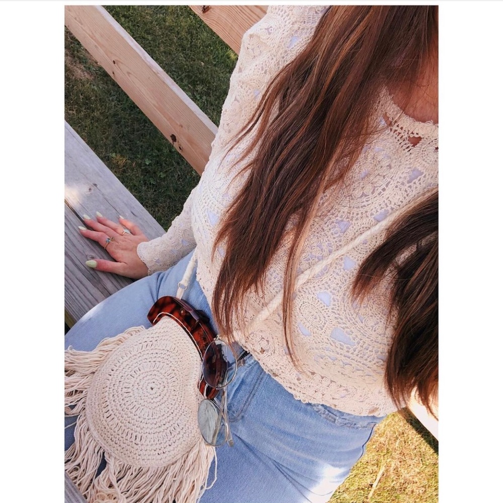 Zara macrame bag
